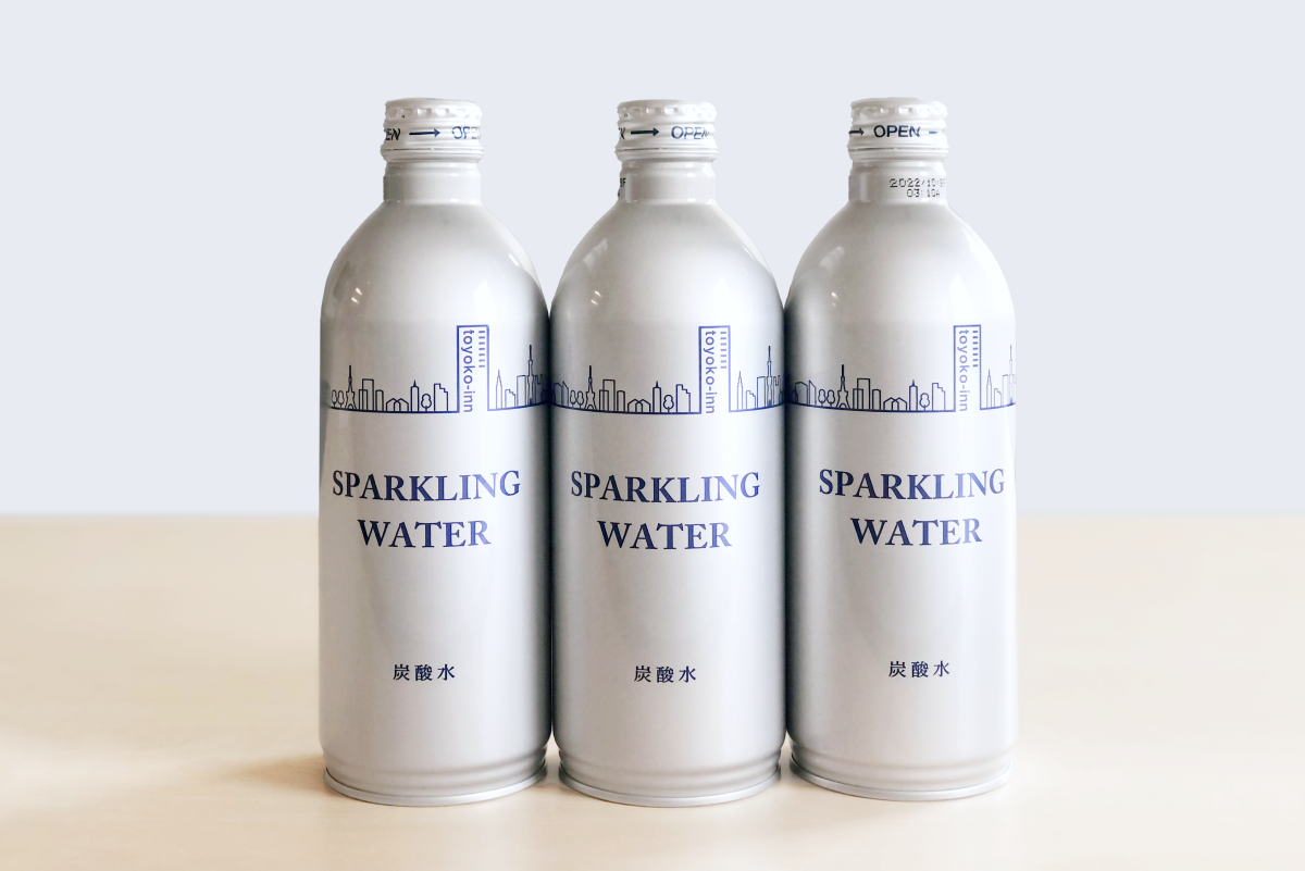 アルミボトル缶入りオリジナル炭酸水を販売